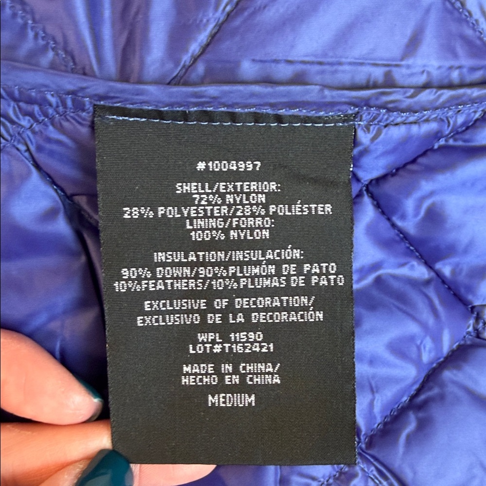 32 Degrees Women's Royal Blue Puffer Jacket - Picture 8 of 8